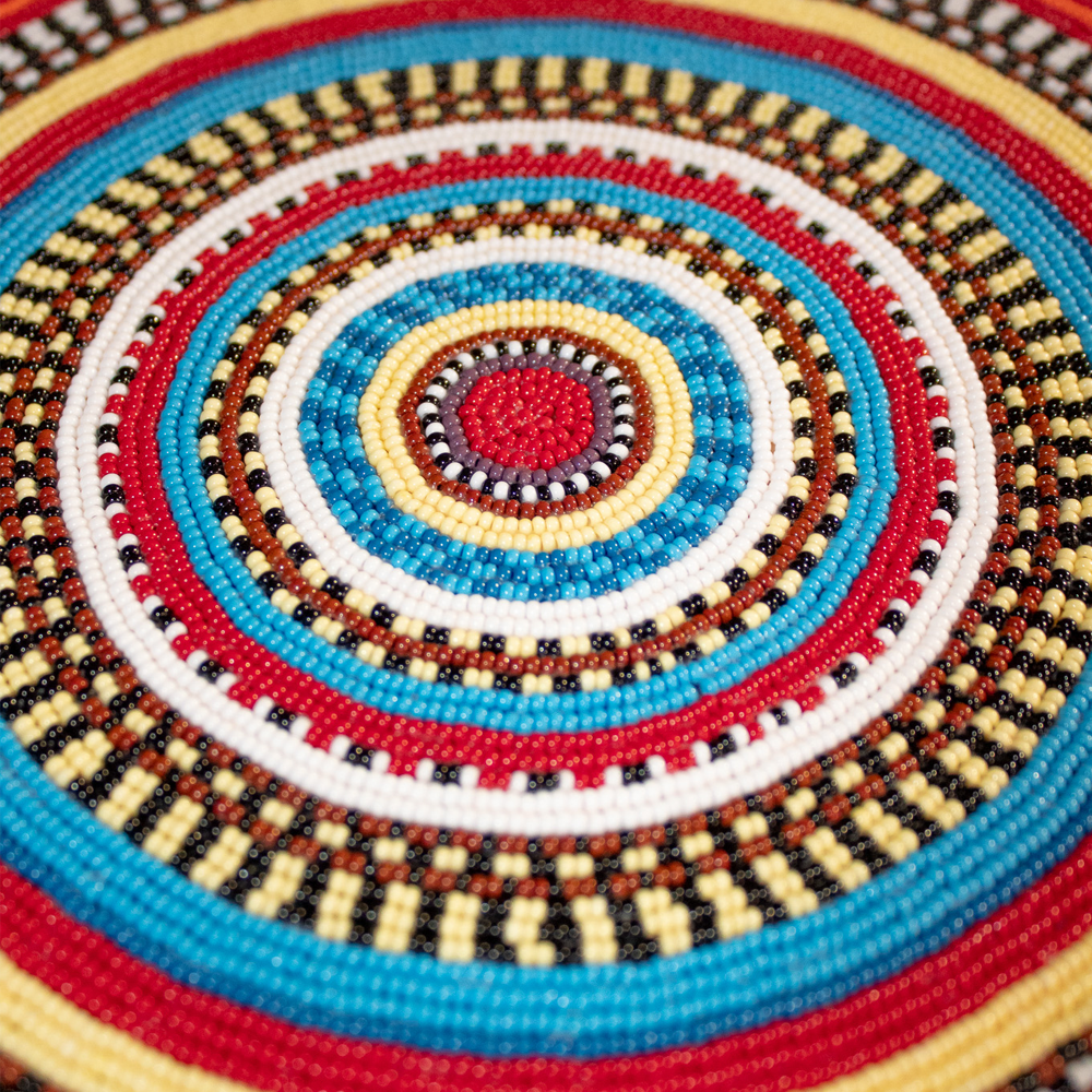 Beaded rainbow placemat image 1