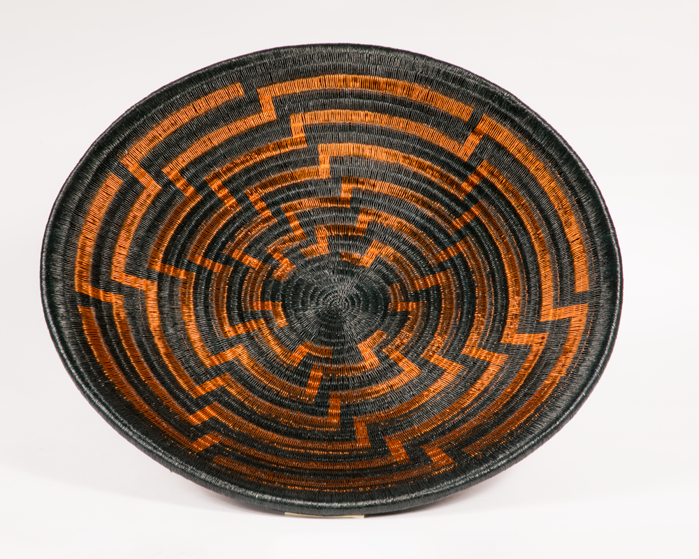 Black and copper thread centerpiece image 0