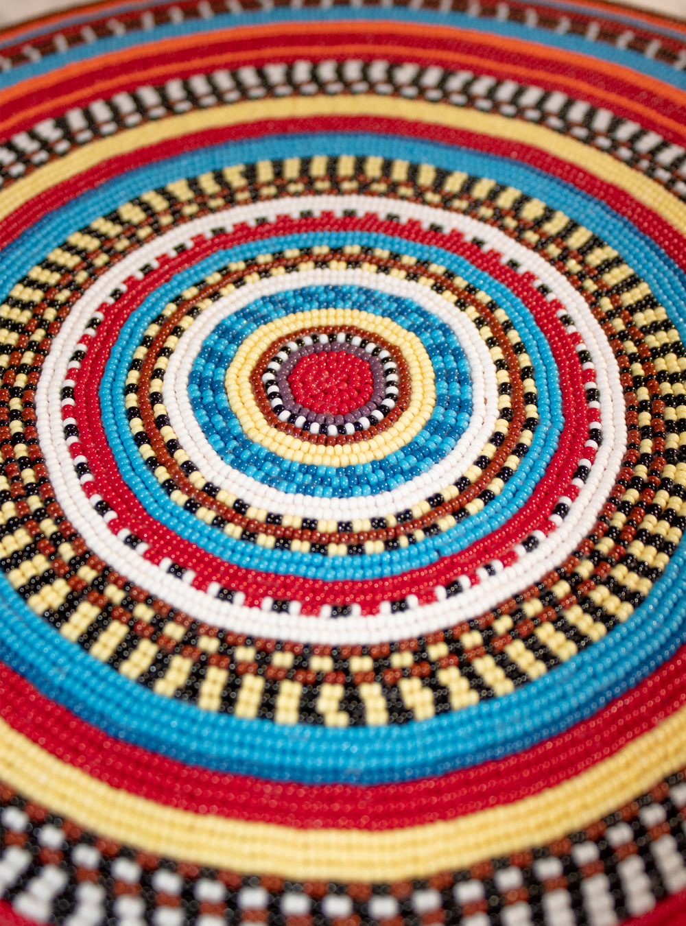 Beaded rainbow placemat image 1