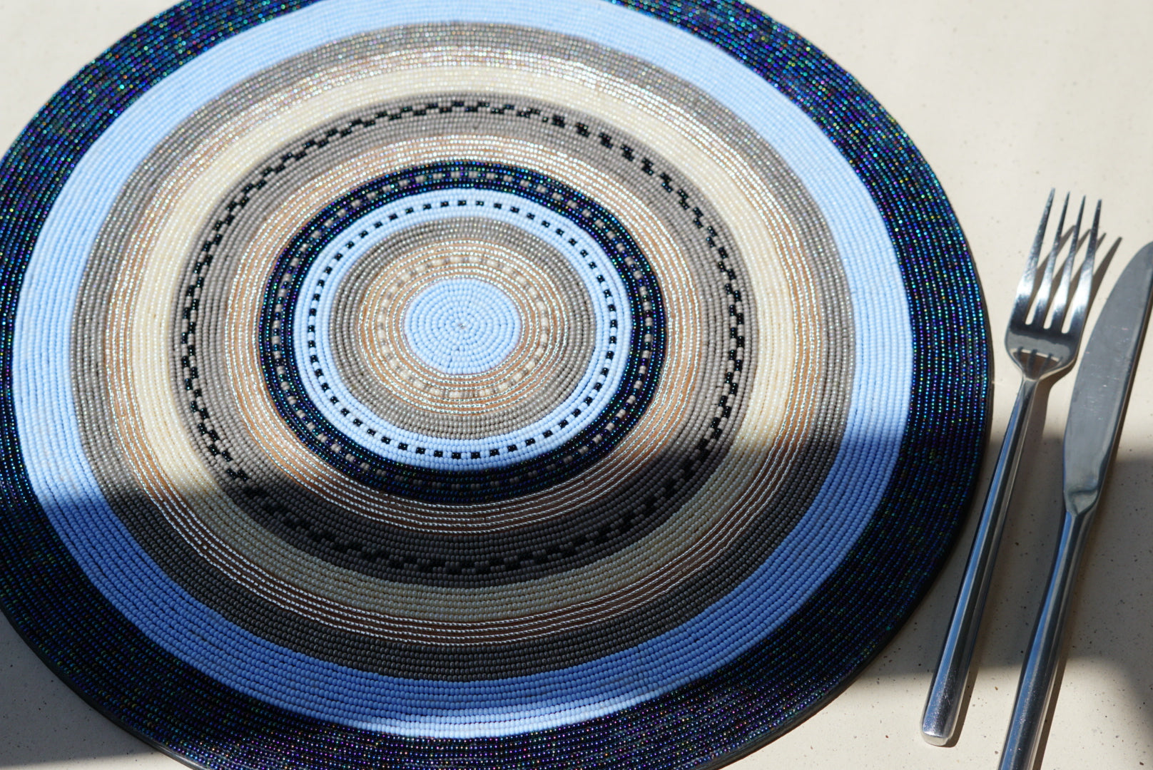 Beaded rainbow placemat image 2